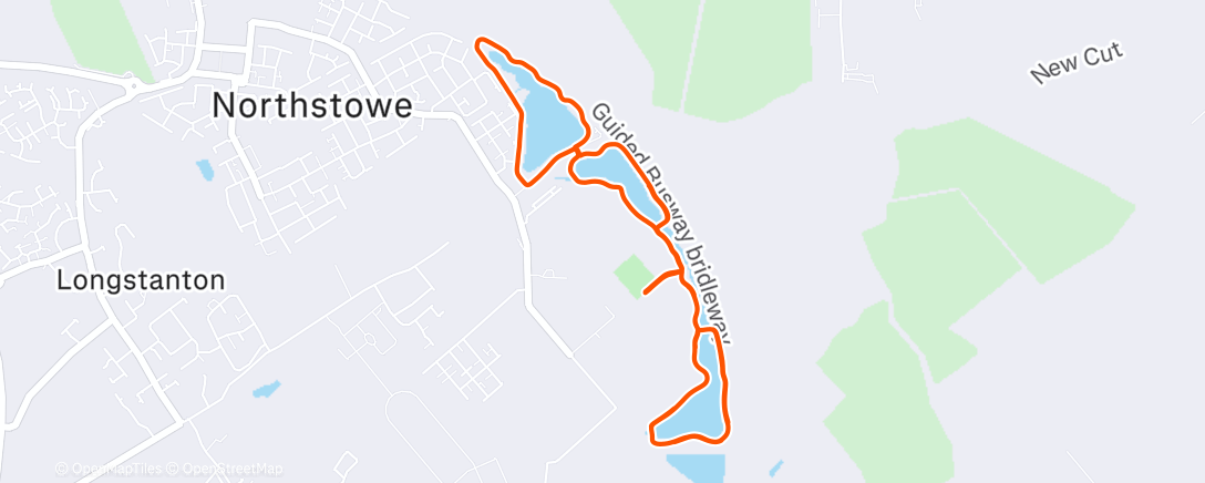 Map of the activity, Northstowe Short Lakes