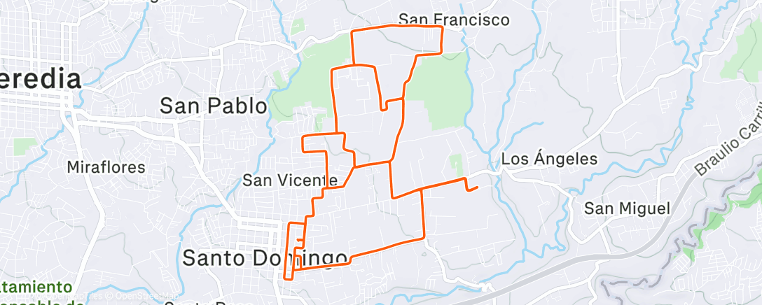 Map of the activity, Morning Ride