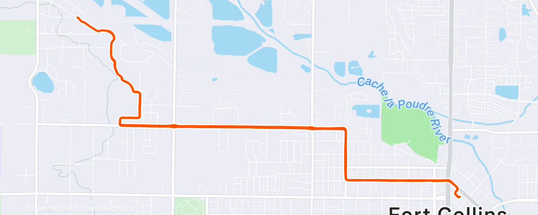 Map of the activity, Evening Ride