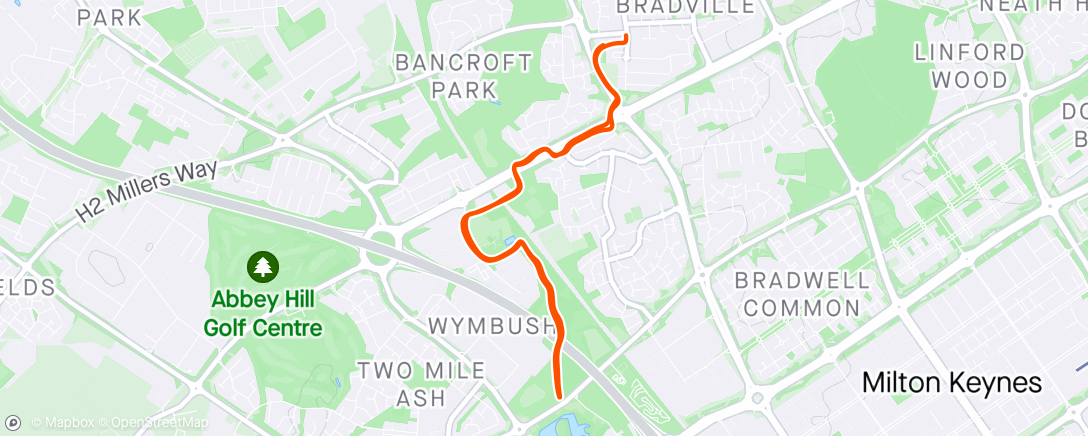 Map of the activity, Monday easy run. Wow that was a bit chilly! 🥶