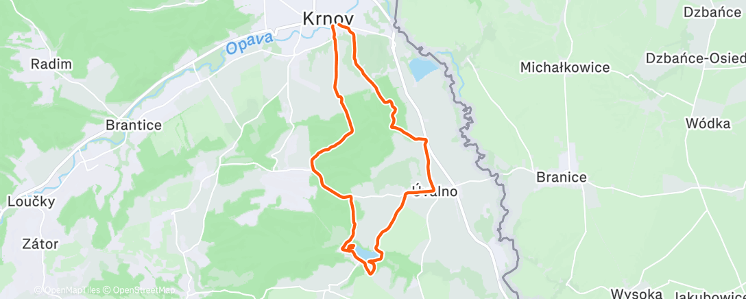 Map of the activity, Morning Run