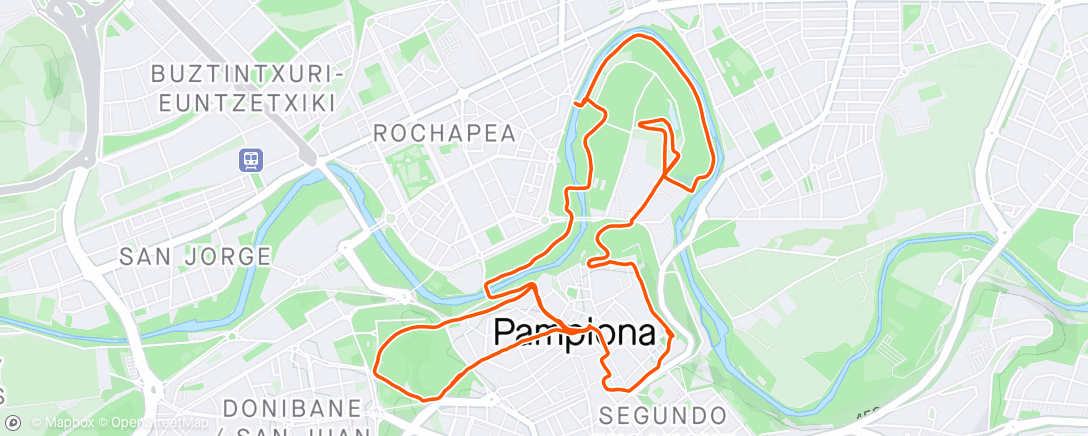 Map of the activity, Pamplona