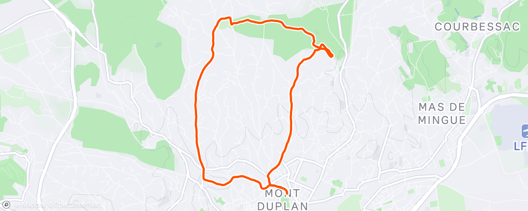 Map of the activity, Trail le matin avec Le Sylve… fatigué