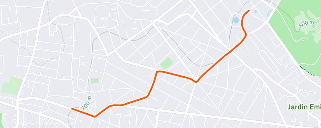 Map of the activity, Evening Ride