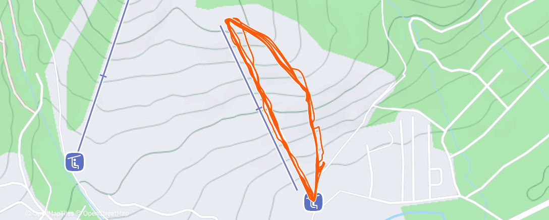 Map of the activity, Ski alpin le matin