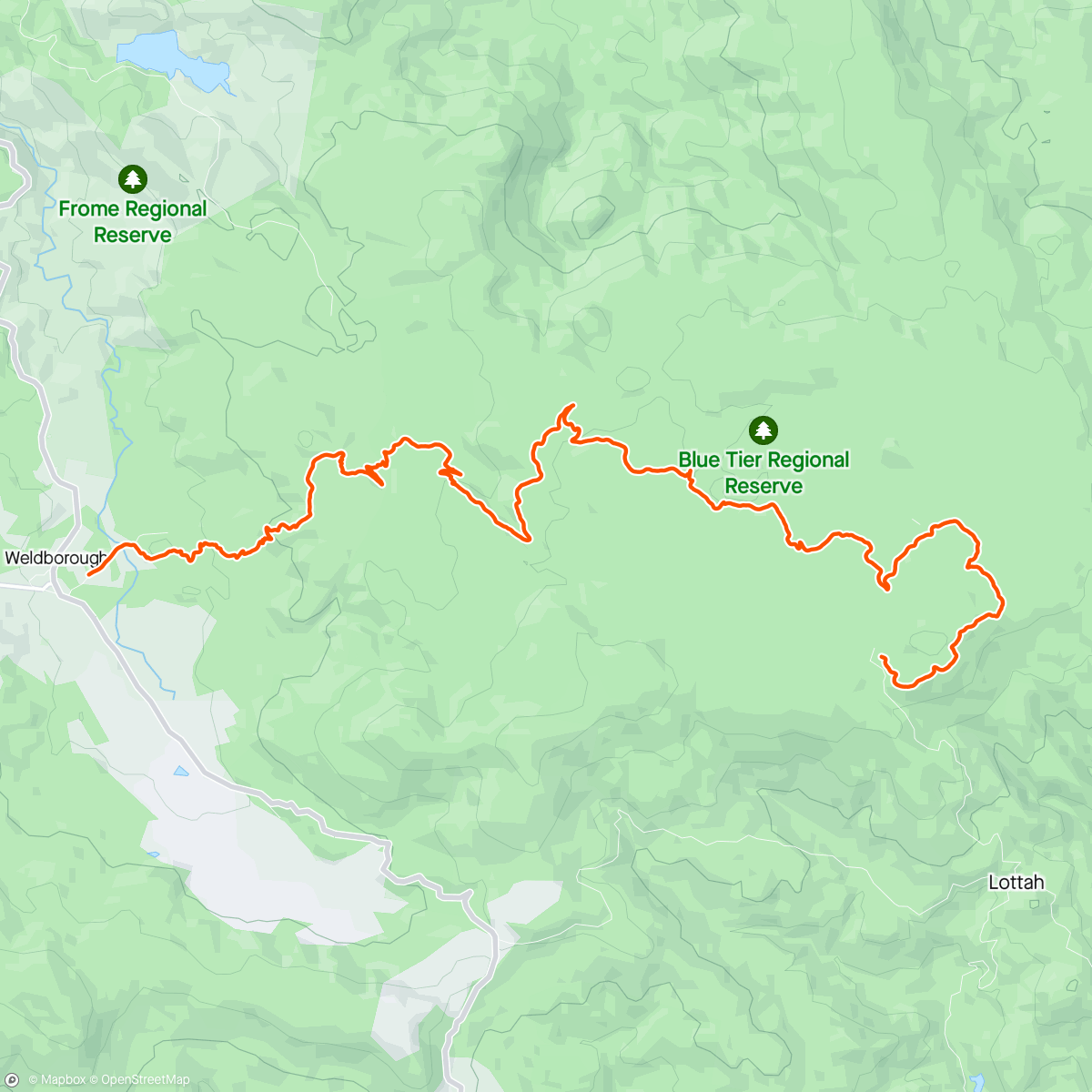 Map of the activity, The Blue Tier