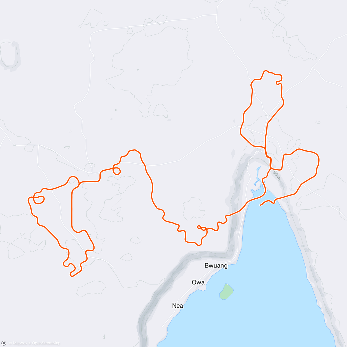 Map of the activity, Zwift - Race: Women - ZG25 Elite Stage 1 on Makuri Madness in Makuri Islands (15th place)