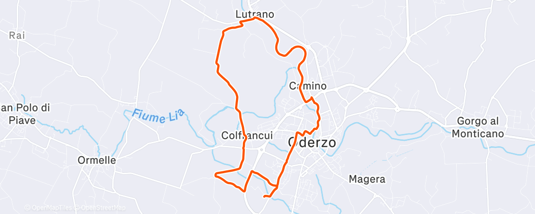 Map of the activity, Lunch Run