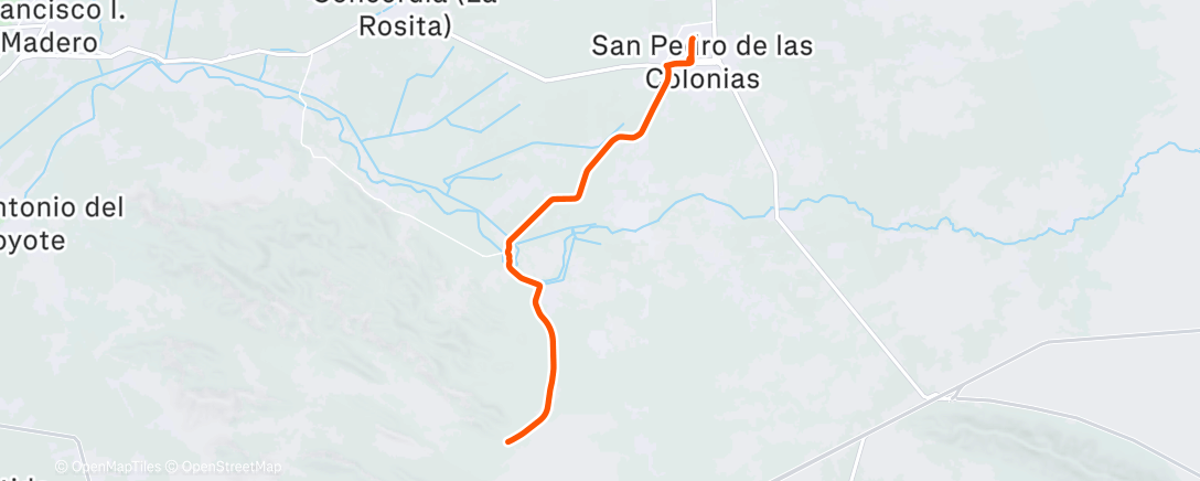 Map of the activity, Lunch Ride