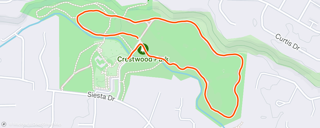 Map of the activity, Crestwood Park