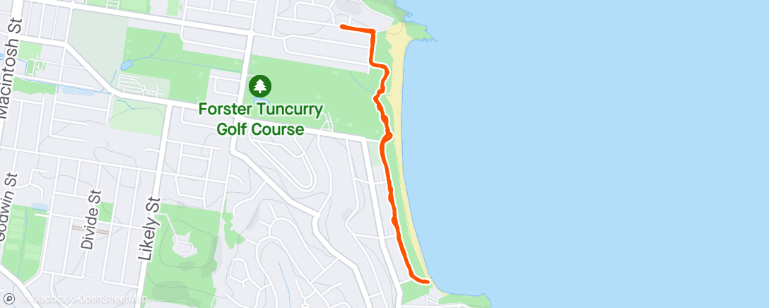 Map of the activity, Trot with Eric