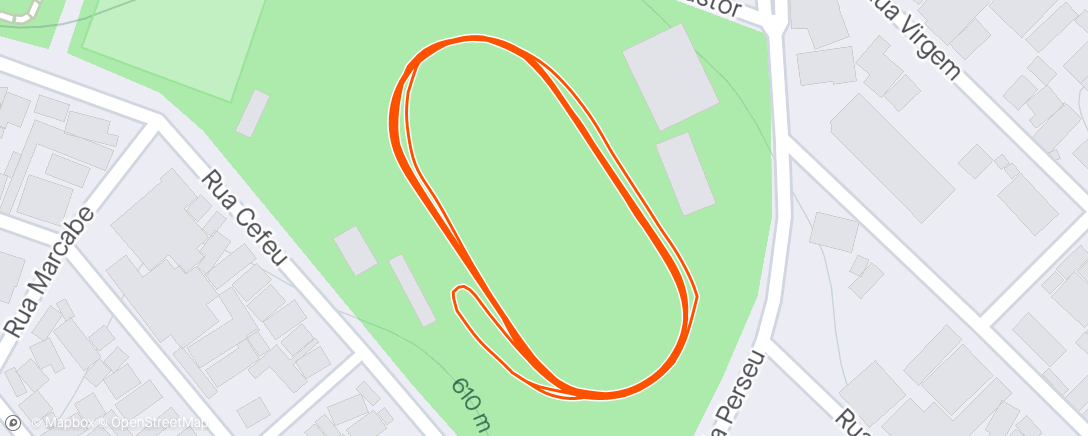 Map of the activity, Morning Run 12x400 m