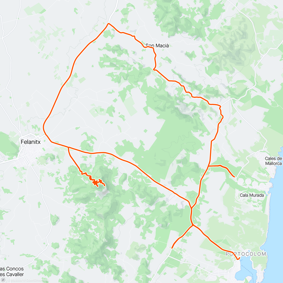 Map of the activity, Porto Colom