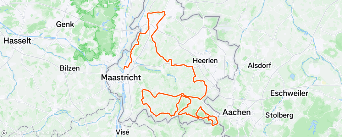 Map of the activity, Sortie vélo le matin