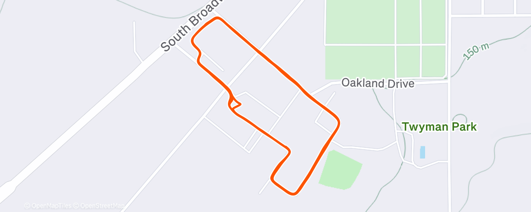 Map of the activity, Afternoon Run