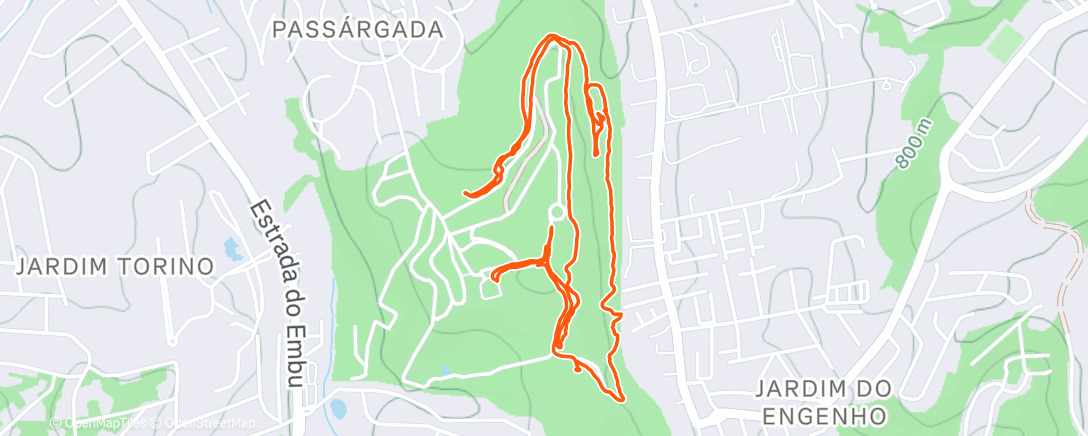 Map of the activity, Morning Run