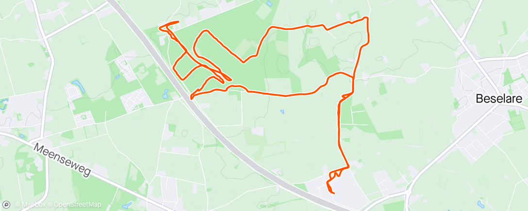Map of the activity, Lunchpauzerun solo 10km strava op hol😁😎