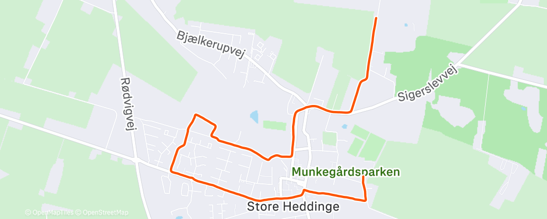 Map of the activity, Morning Run