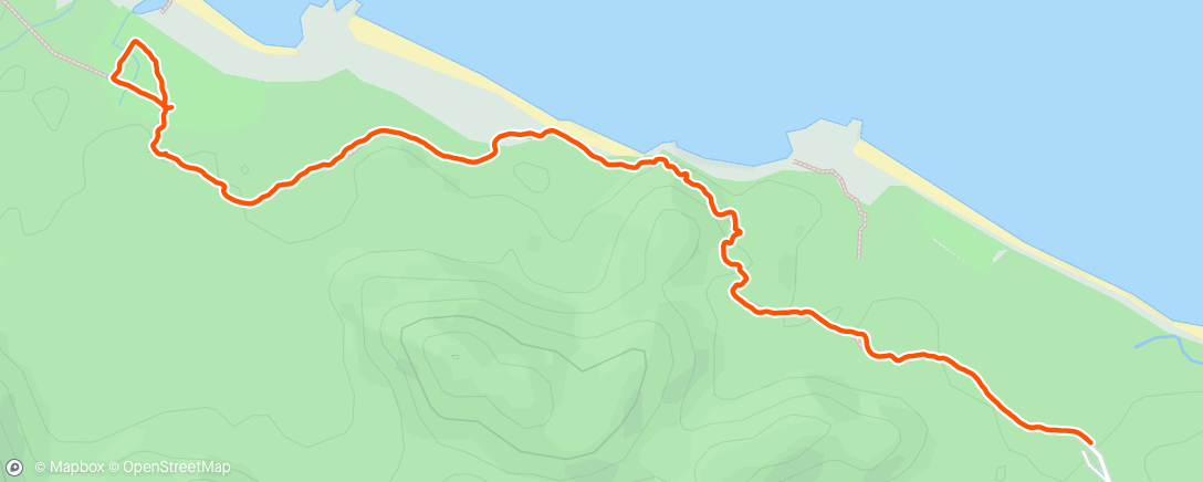 Mapa da atividade, A walk through the national park to the campsite