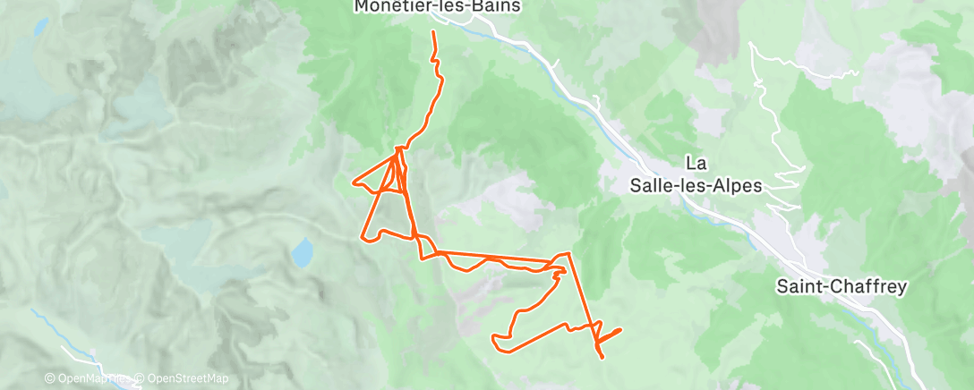 Map of the activity, Lunch Alpine Ski