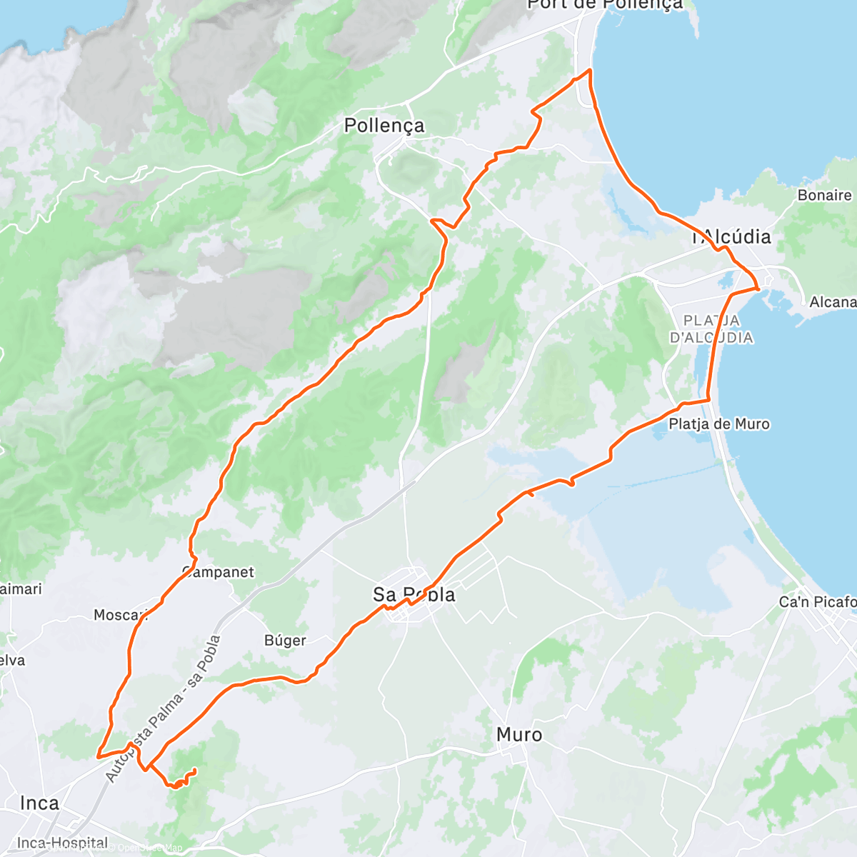 Карта физической активности (Santuari de santa Magdalena)