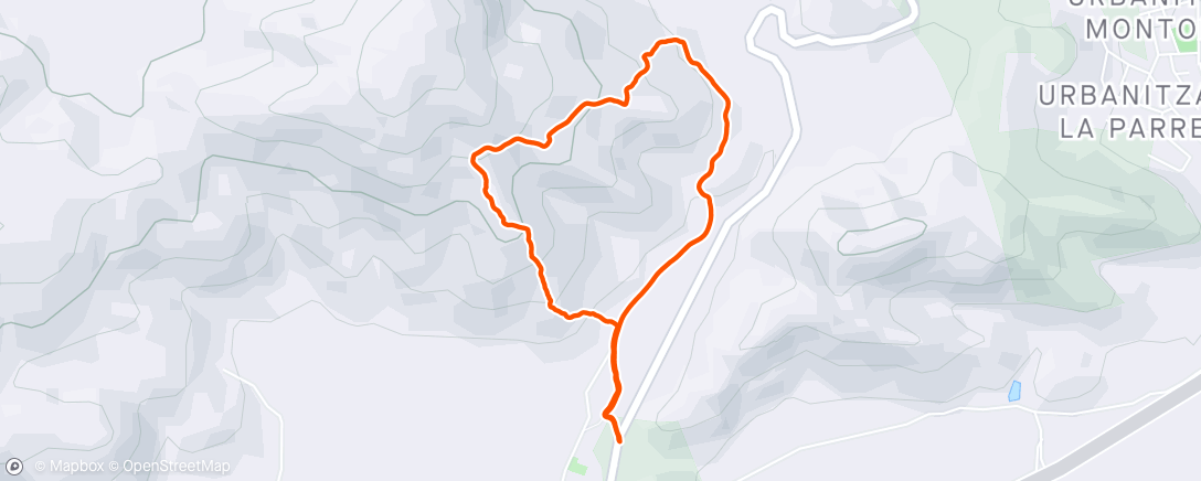 Map of the activity, Carrera de montaña por la tarde RACA🤍 ca co fácil