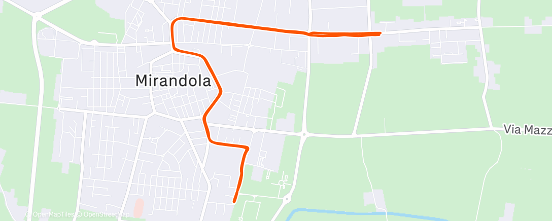 Map of the activity, Morning Run