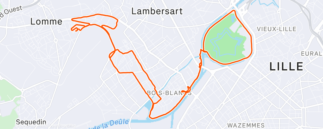 Map of the activity, Sortie longue EF