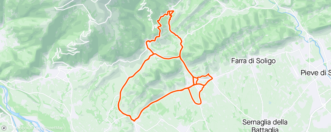 Map of the activity, Trofeo Piva
