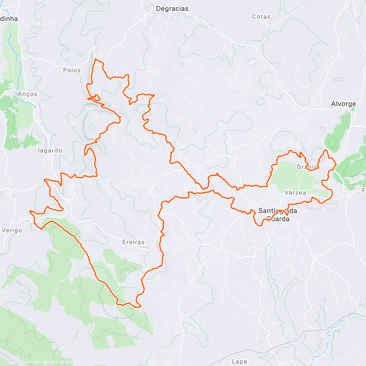 Map of the activity, Trail da Amizade