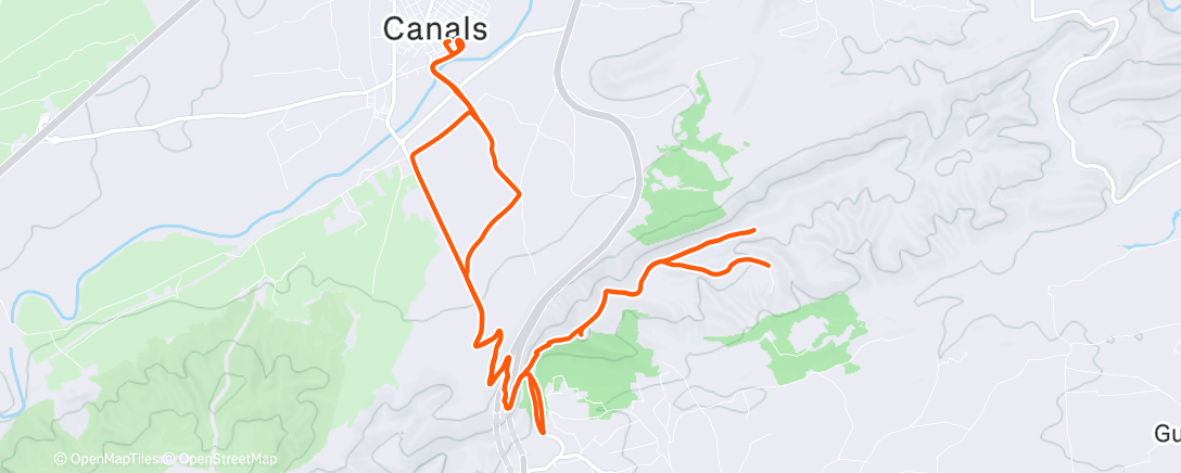 Map of the activity, Morning Mountain Bike Ride