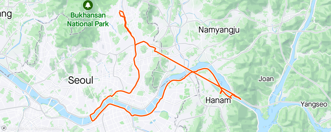 Map of the activity, 마실 라이딩