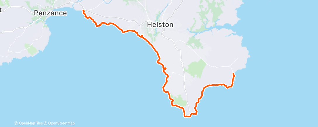 Карта физической активности (Coverack to Marazion)