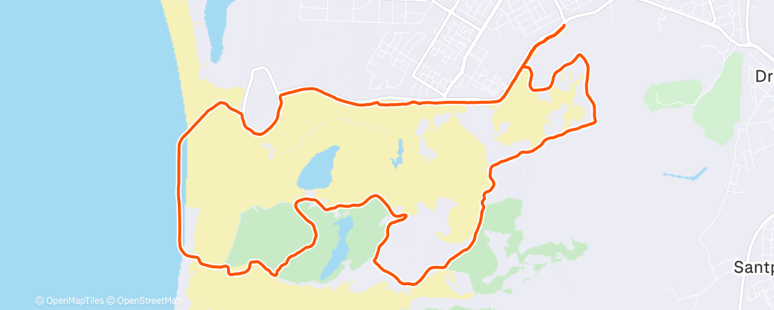 Map of the activity, Afternoon Trail Run