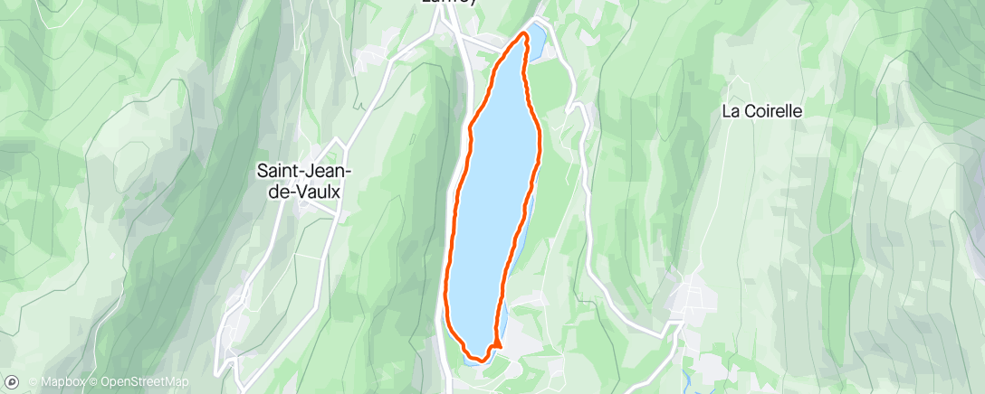 Mapa da atividade, Tour de lac tranquillou avec katy