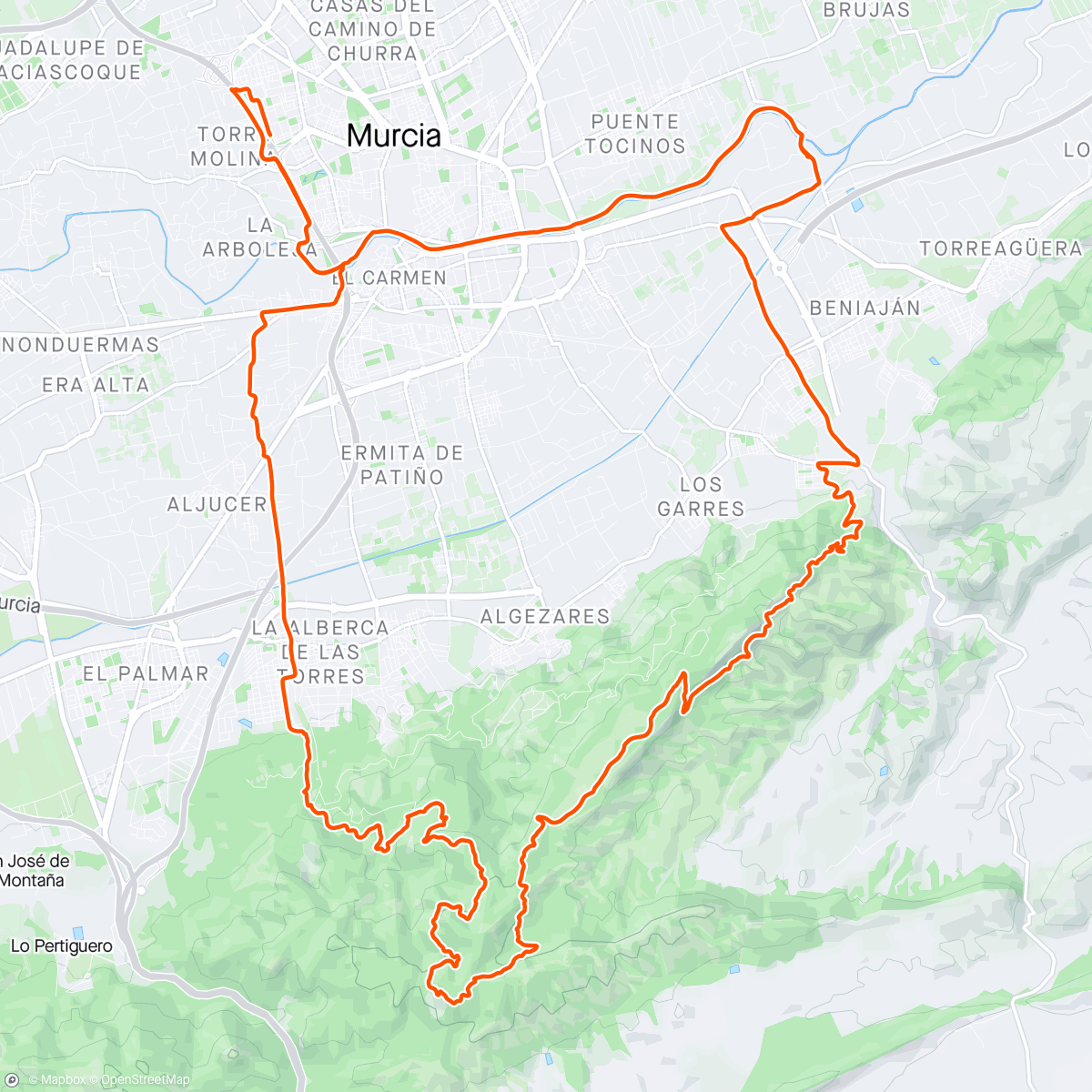 Map of the activity, Una vuelta por El Relojero y Cresta del Gallo