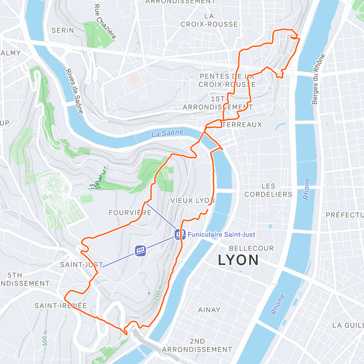 Map of the activity, Le Mardi c'est Urban Trail x CaL ! Premier de 2026 😁 Douce balade venteuse 🍃