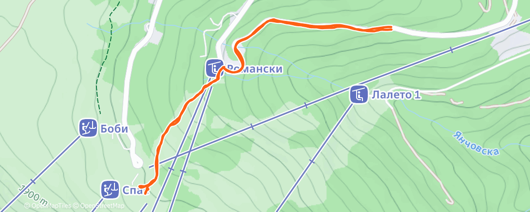 Map of the activity, Lunch Hike