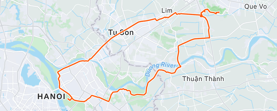 Map of the activity, Afternoon Ride