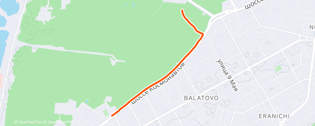 Map of the activity, Утренняя прогулка