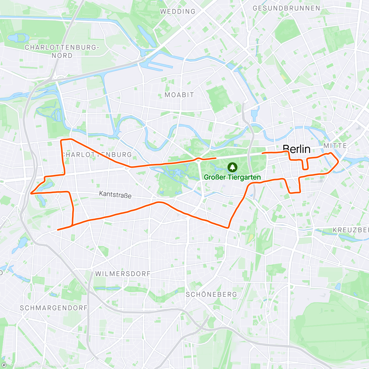 Map of the activity, Berlin halvmaraton 🤝