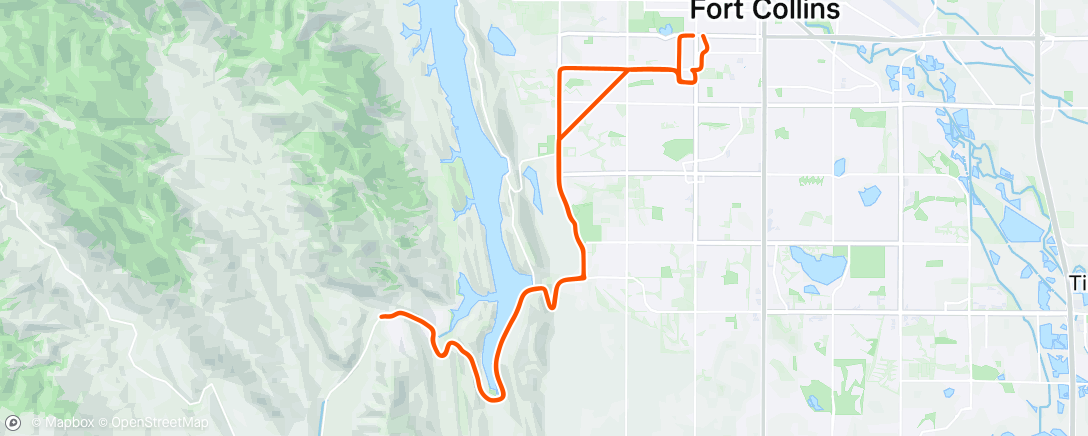 Map of the activity, Ride with Sam!