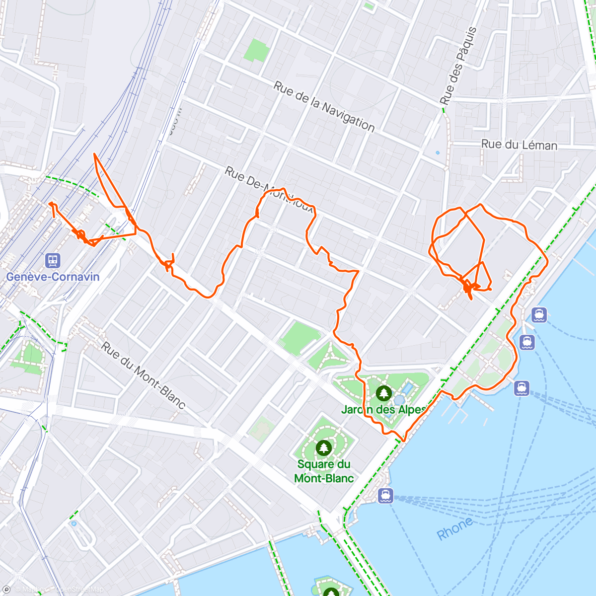 Map of the activity, Leg stretch before car pick up