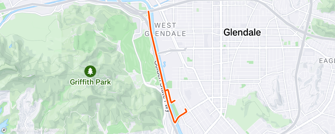 Map of the activity, Lunch Run