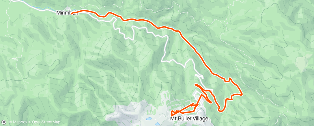 Mapa da atividade, Mt Buller Arvo- with some mechanicals