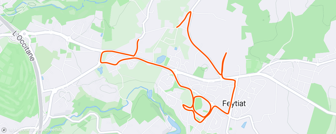 Map of the activity, Course à pied le matin à feytiat 🏃