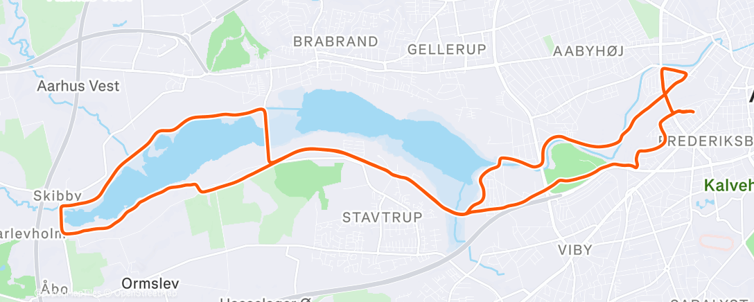 Map of the activity, Around lakes with Thijs 🇩🇰