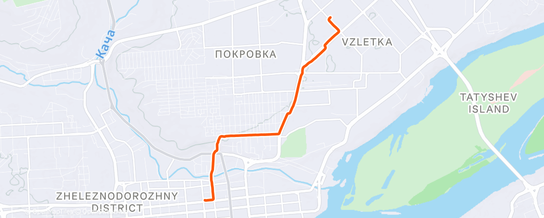 Карта физической активности (Трейлраннинг (вечер))