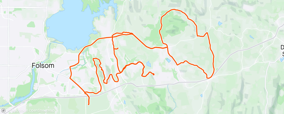 Map of the activity, Metric Century Sunday- almost