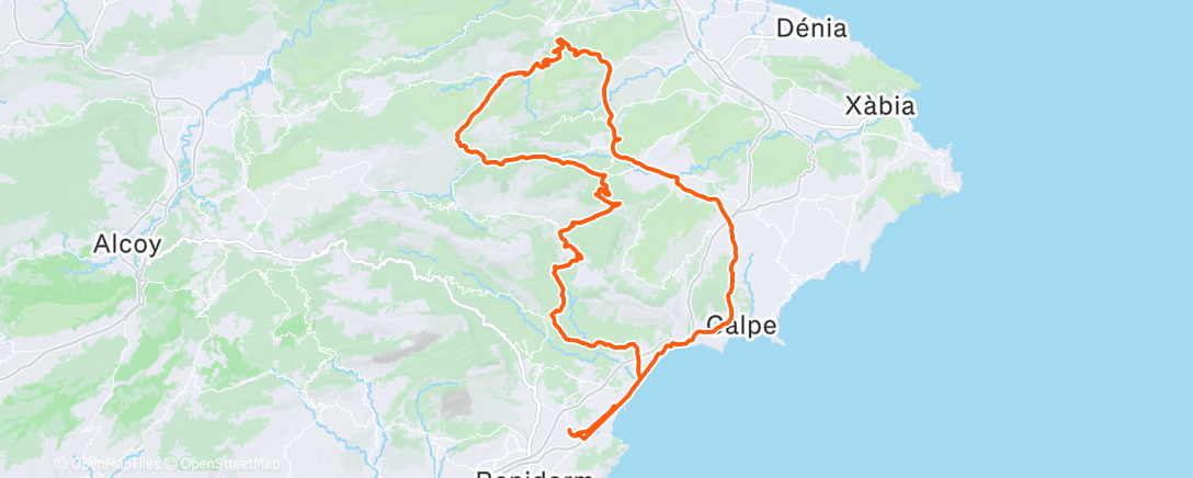 Map of the activity, Bicicleta por la mañana